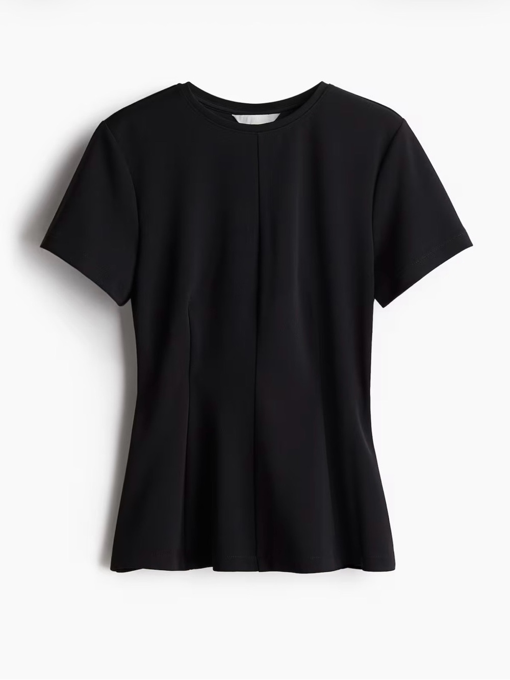 H&M Black Short-Sleeve Fitted Shirt